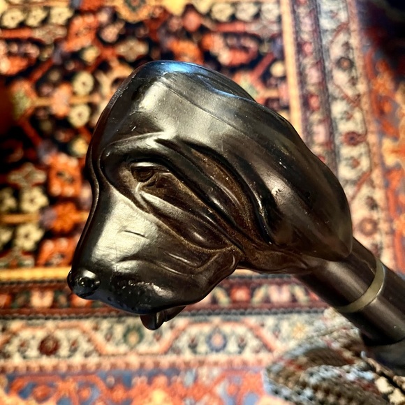 Aramis Profound Hound Umbrella Houndstooth Bloodhound Dog Head Handle. Rare Find - Picture 5 of 8